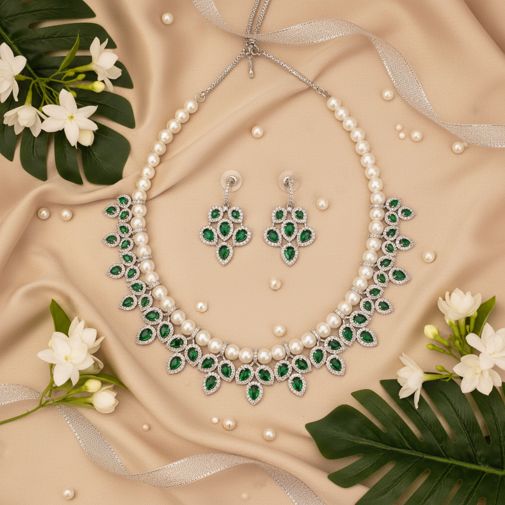 Pearl Royale Cascade – Emerald Charm