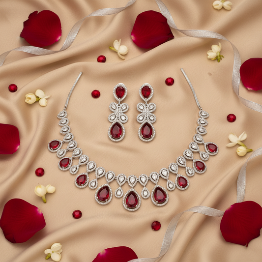 Aurelia Vine Drop Set - Ruby Allure
