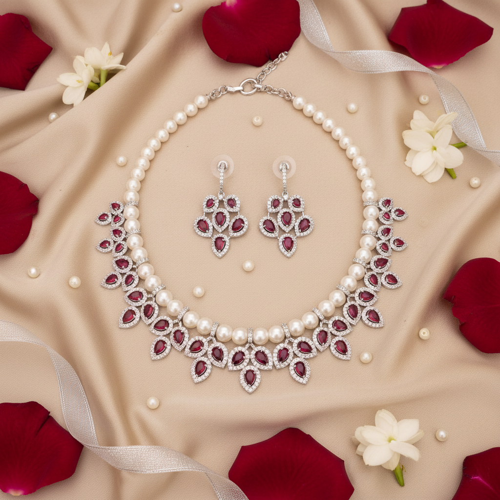 Pearl Royale Cascade – Ruby Glow