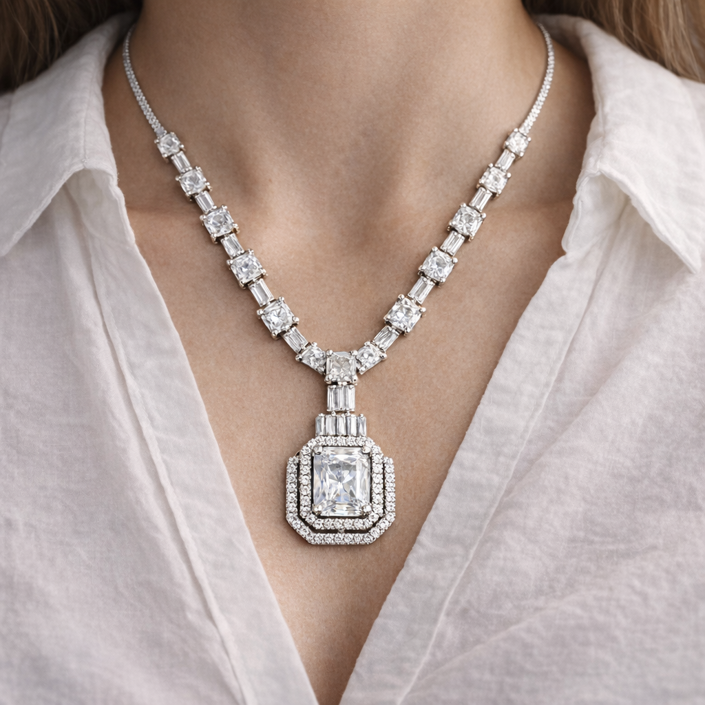 Scarlet Desire Necklace Set - Crystal Grace
