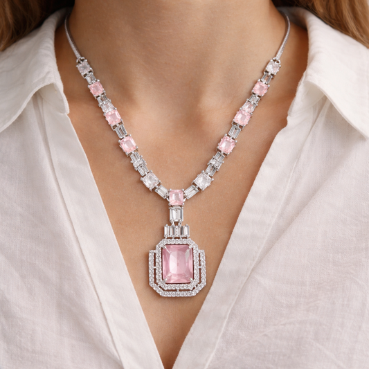 Scarlet Desire Necklace Set - Pink