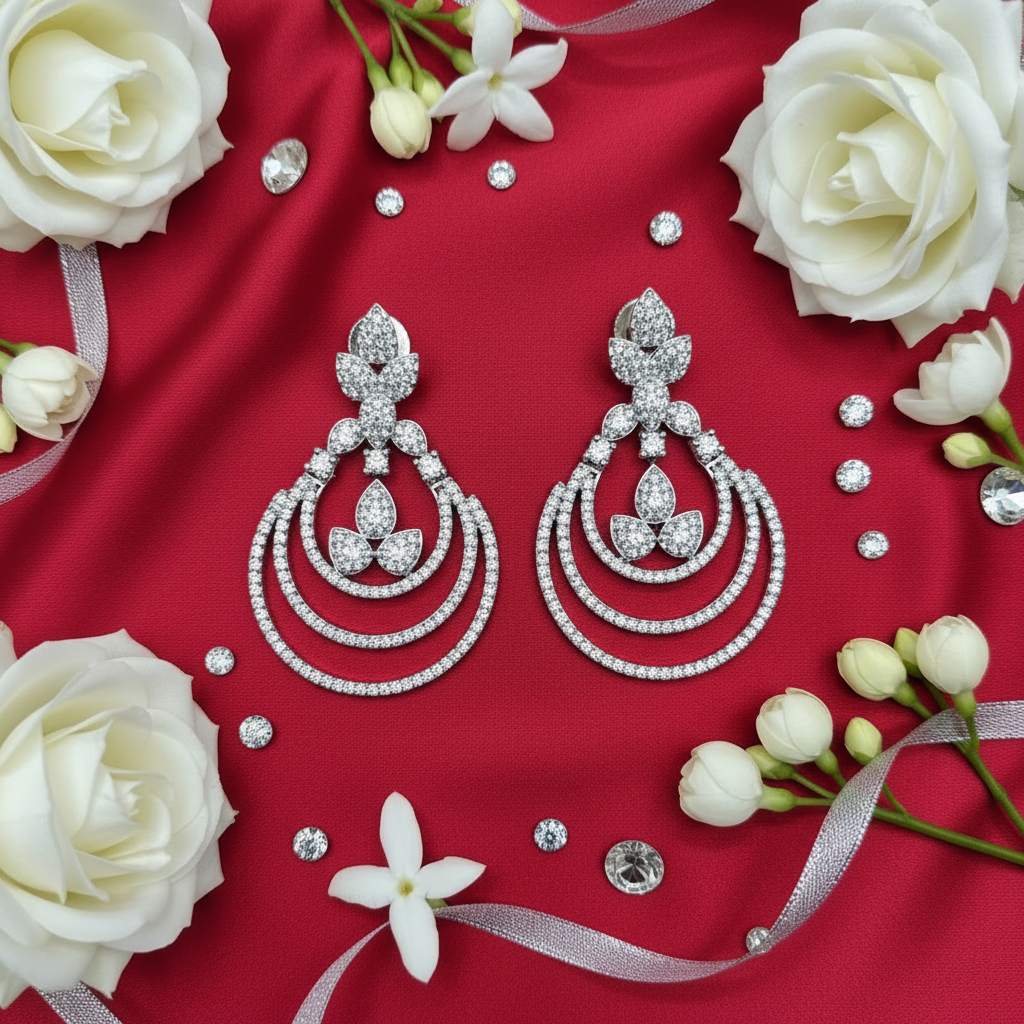 Flora Royale Chandeliers - Silver Radiance