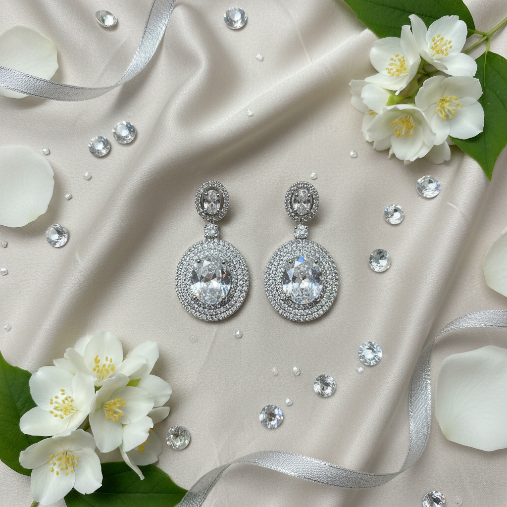 Elara Halo Drop – Crystal Shine