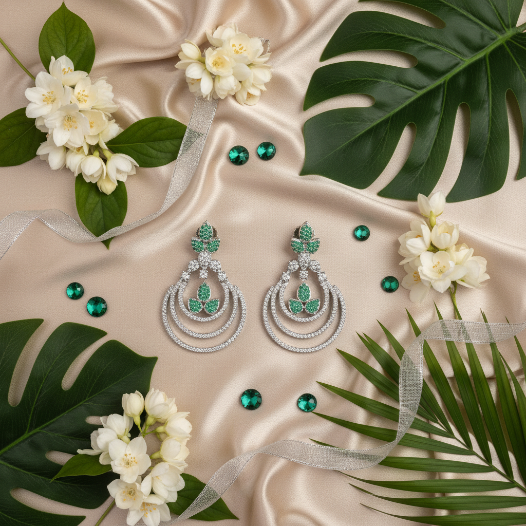 Flora Royale Chandeliers - Emerald Glow