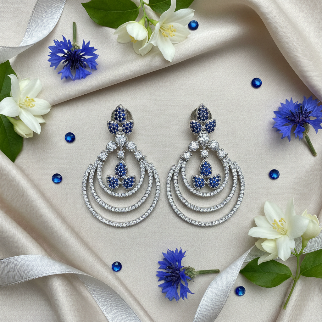 Flora Royale Chandeliers - Sapphire Mist