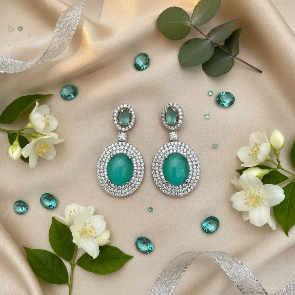 Elara Halo Drop – Teal Aura
